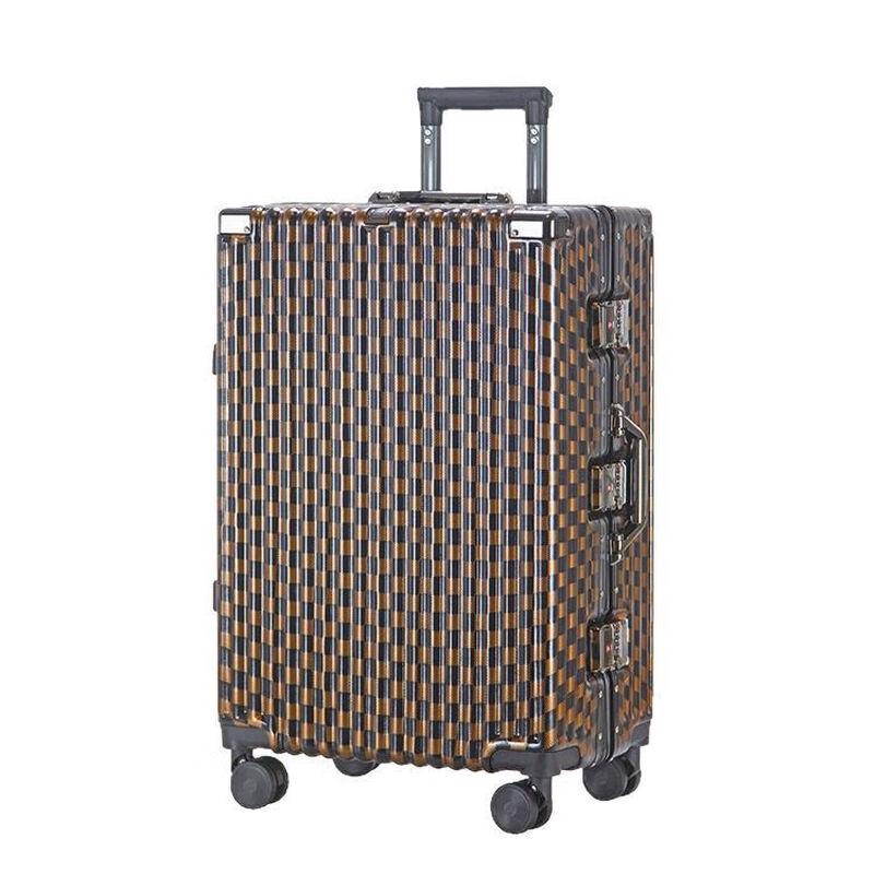 Checkerboard Pattern Travel Luggage 26 inch