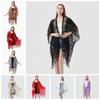 Breathable Lace Hollow Flower Shawl Sunscreen Seaside Vacation Cloak  For Gift