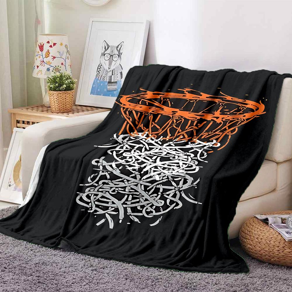 1 Stück Basketballnetz-Decke, Leichte Flanell-Kuscheldecke für Sofa, Bett, Reisen, Camping, Wohnzimmer, Büro, Couch081