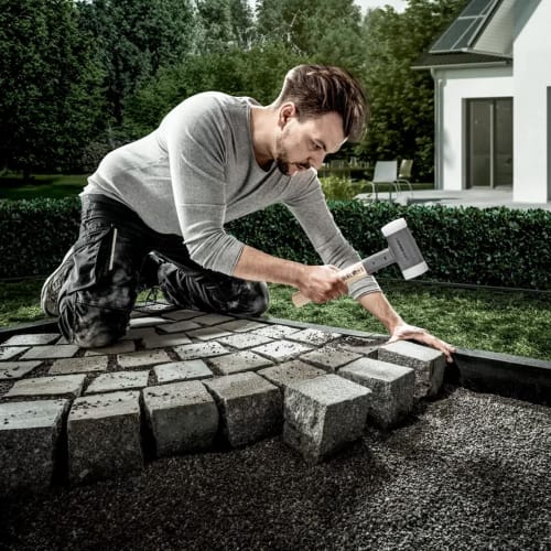 Rohmheld Halder Shockless Recoilless Supercraft Hammer with Hickory Handle and White Nylon Handle, 40mm Diameter, 3366.040