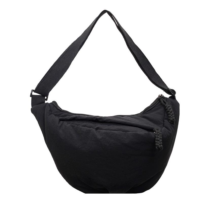 Fashion cloth bag female student class satchel foreign style cloth messenger bag large capacity shoulder bag Japanese outing dumpling bag