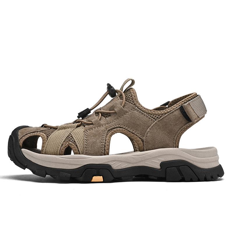 

European station export fashion sandals men s summer new anti-collision bag head outdoor beach shoes wading shoes men s shoes 44 хакі
