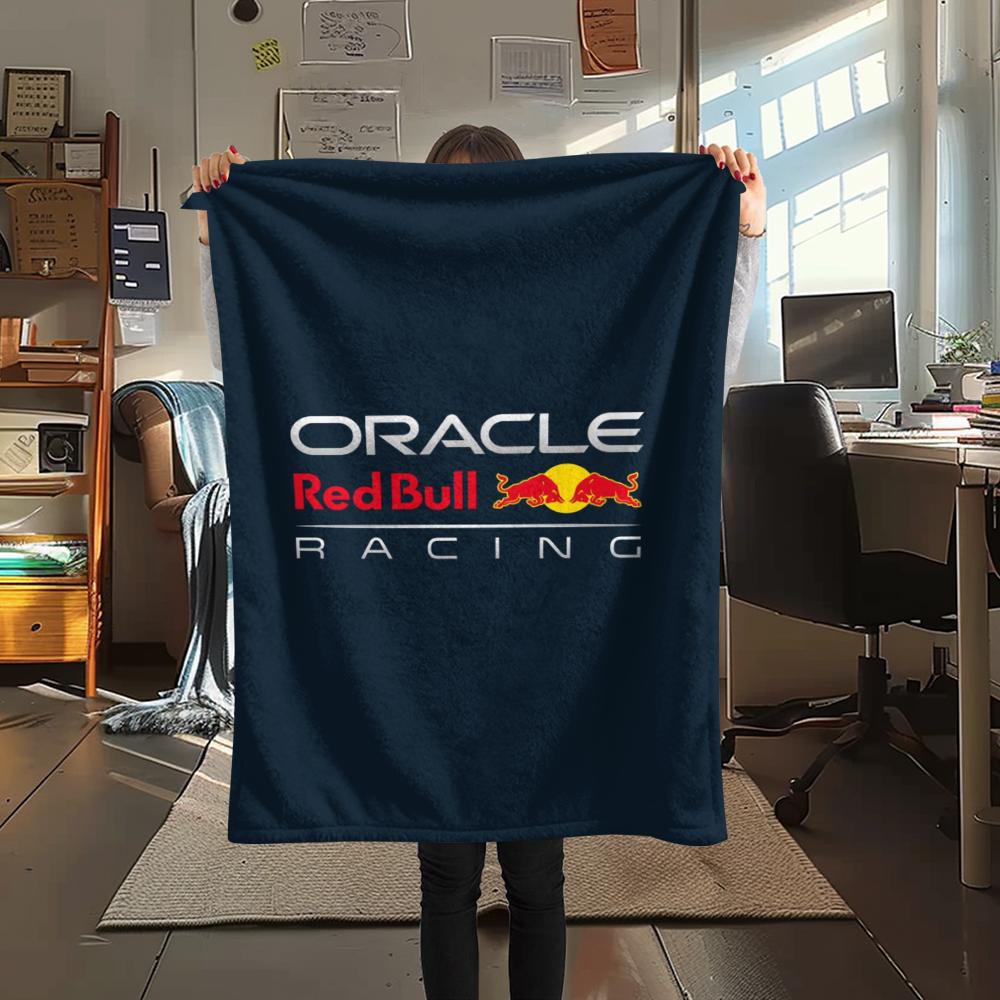 1 Stück Red Bull Racing Aufdruck Flanelldecke, Hohe Qualität, Bequem für alle Jahreszeiten, Heimdekoration, Wärme und Komfort, Perfekt für Weihnachtsgeschenke