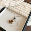 European & American Zircon Resin Rocking Horse Pendant Sweater Necklace - Versatile High-End Autumn/Winter Fashion
