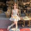 Swimwear Women's High-end Feeling Beautiful One-piece Skirt Type Slightly Fat Girl Covers Meat Conservative Seaside Vacation Style