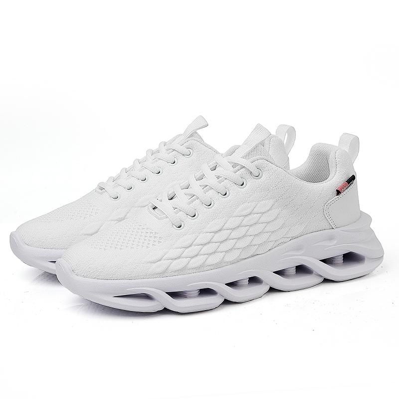 Running Shoes Durable Woven Breathable Anti-slip Men Shoes Comfortable Lightweight Soft Mesh Lace-up Sports Shoes Men