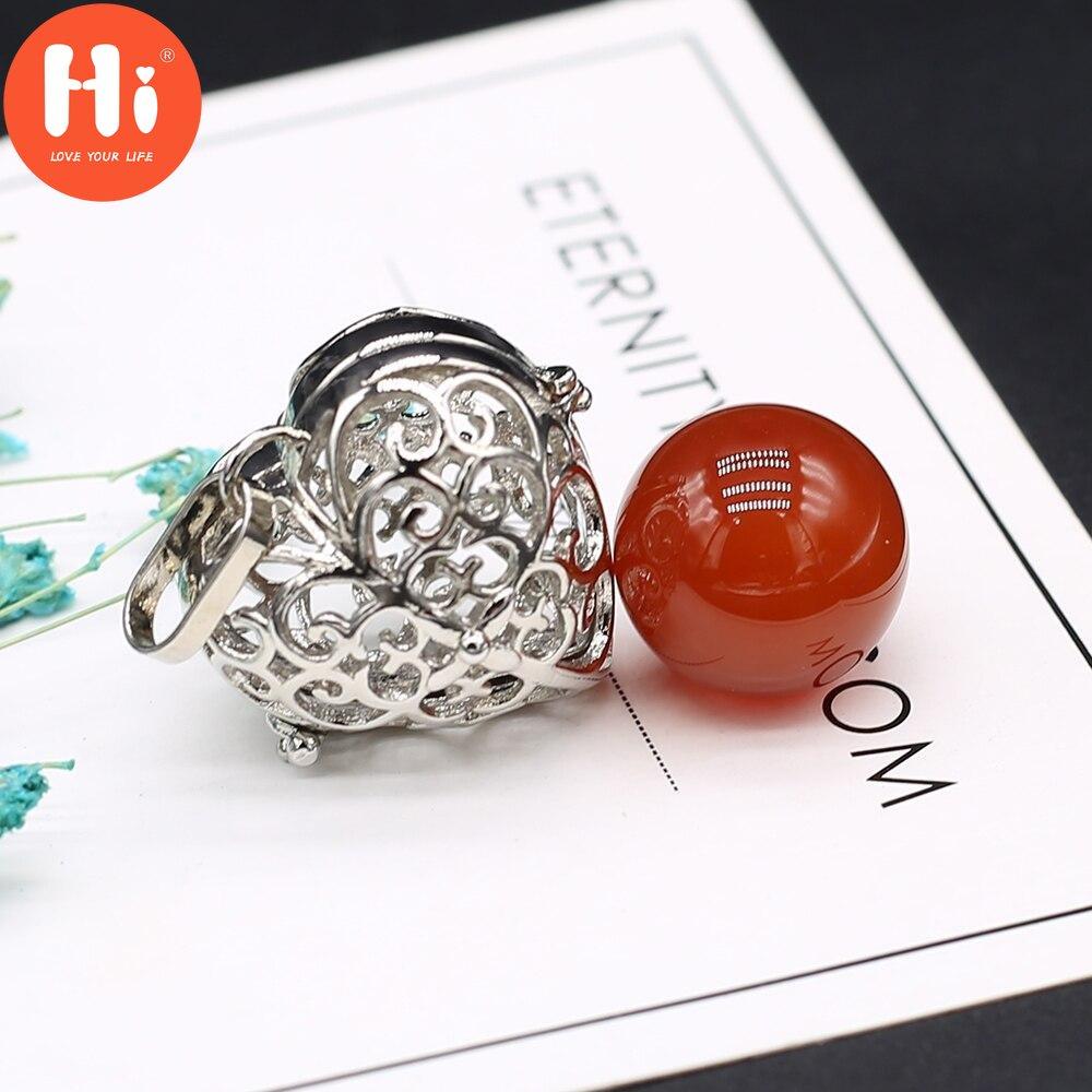 Hi New Necklace Pendant Natural Stone Heart-Shaped Cage Pendant For Jewelry Making DIY Necklace Bracelet Gift Jewelry Accessory