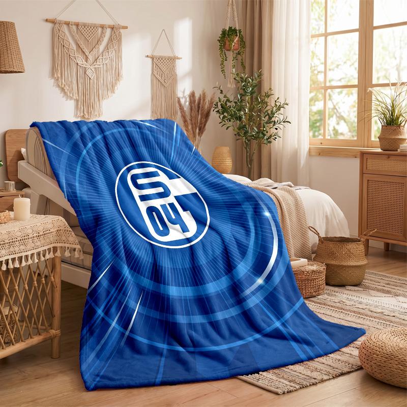 Schalke 04 Thema Fleecedecke Gemütliche Weiche Plüschdecke für Schlafzimmer Couch Reise