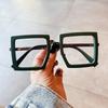 Oversized Eyeglass Frames For Women Trendy Blue Light Blocking Big Square Reading Glasses Men Transparent Fashion Eyewear +1.75