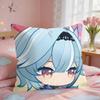 Eula Cute Cute Genshin Impact Cushion Cover Square Short Plush Pillow Case Living Room Sofa Home Decor Funda X