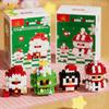 Non-Toxic Mini Christmas Santa Claus Micro Model Building Blocks Diy Tree Elk Snowman Set Bricks Toys For Children New Year Gift