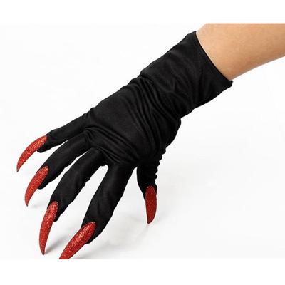 Halloween Geisterhandschuhe Lange Nagelhandschuhe Halloween Vampirhandschuhe mit Nägeln Lange Geisterklauenhandschuhe Halloween Streichrequisite