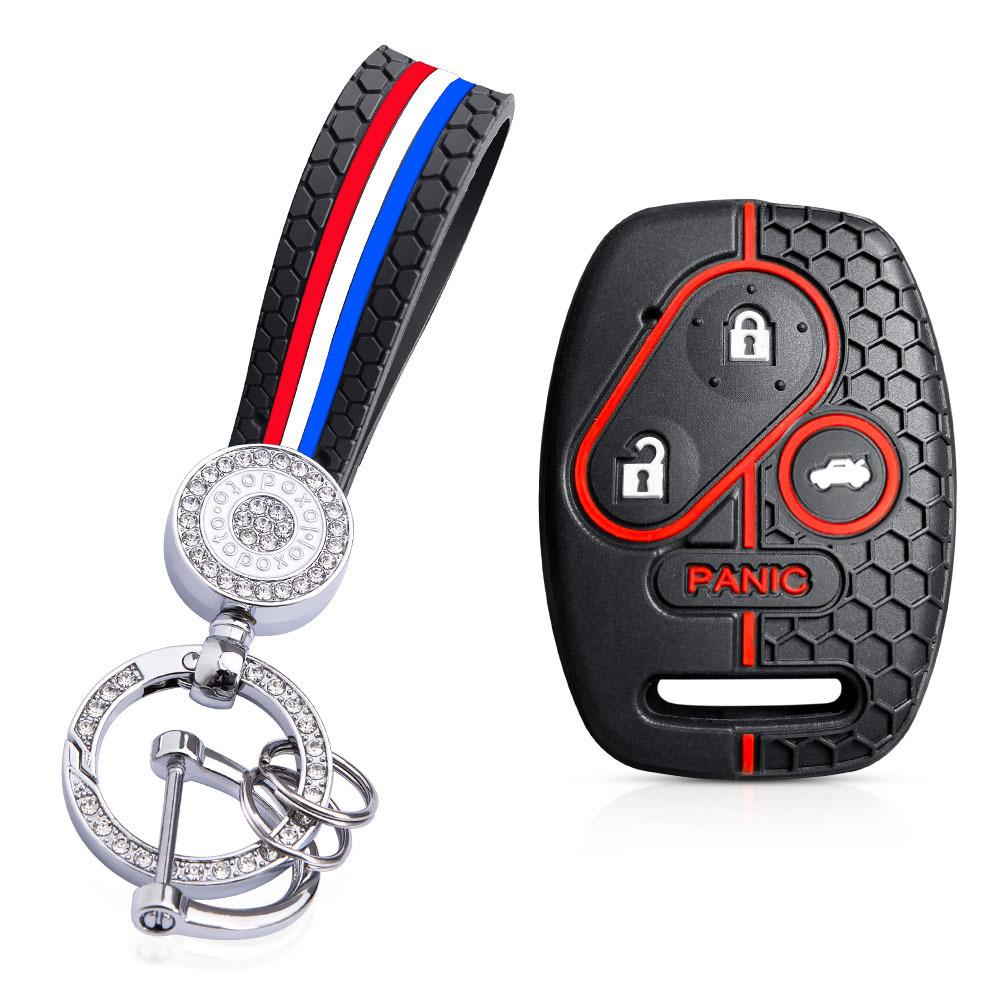 For Honda CRV SRV FRV Fit Civic Accord Jazz For Acura CSX Silicone Key Case Fob Accessories Holder Key Cover Shell