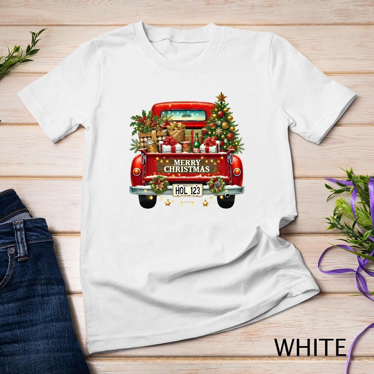 Vintage Truck -Christmas Cheer #4 Funny Christmas Shirt Unisex T-shirt 1 3XL