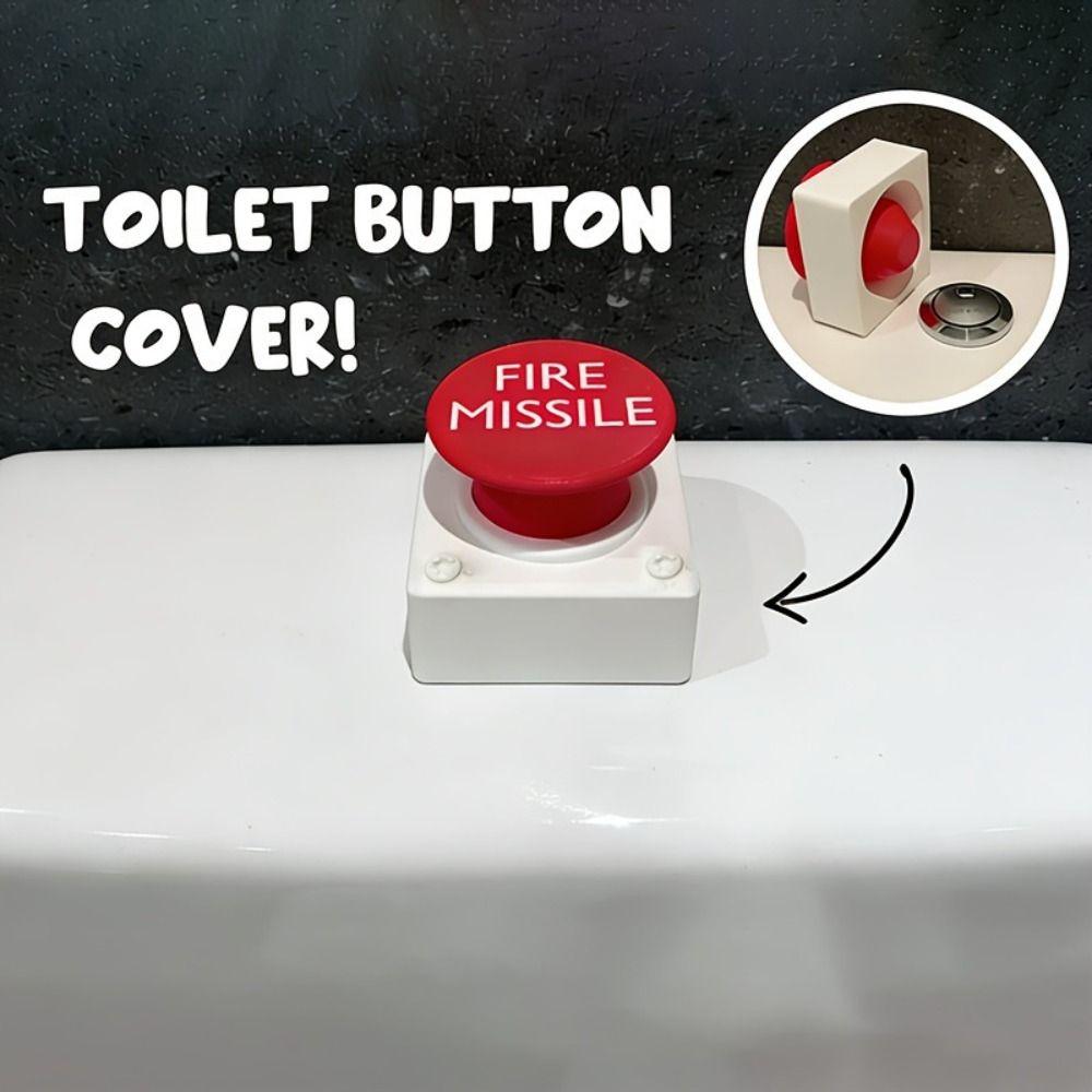 Distinctive Eye-Catching Toilet Tank Press Button Rocket Launch Shaped Button Home Use
