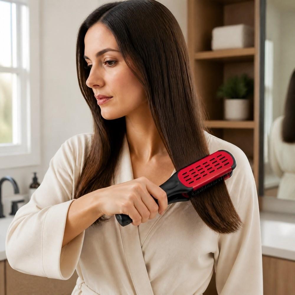 Clamp Structure Detangling Brush Portable Double Sided Brush Clamp Smoothing