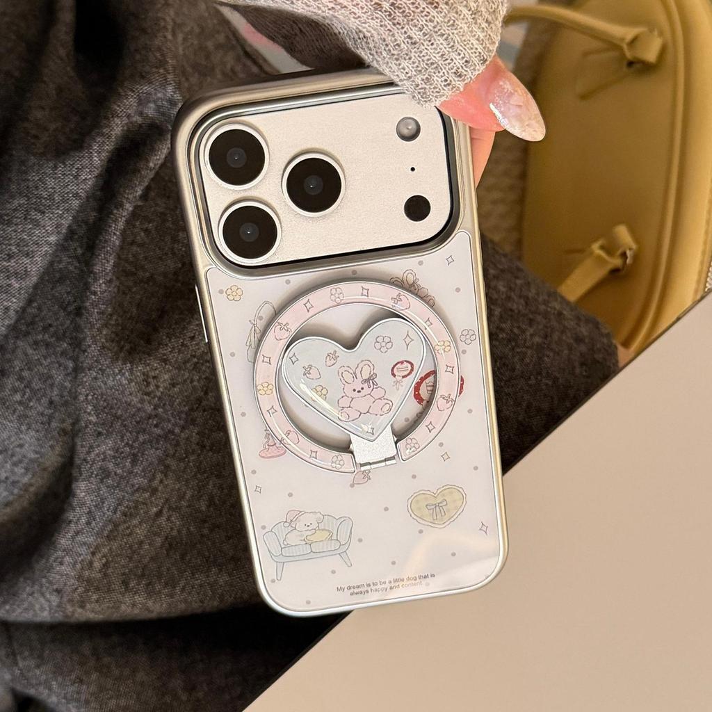 Cute Bunny Magnetic Phone Case for iPhone 16, iPhone 17, and iPhone 17 Pro Max
