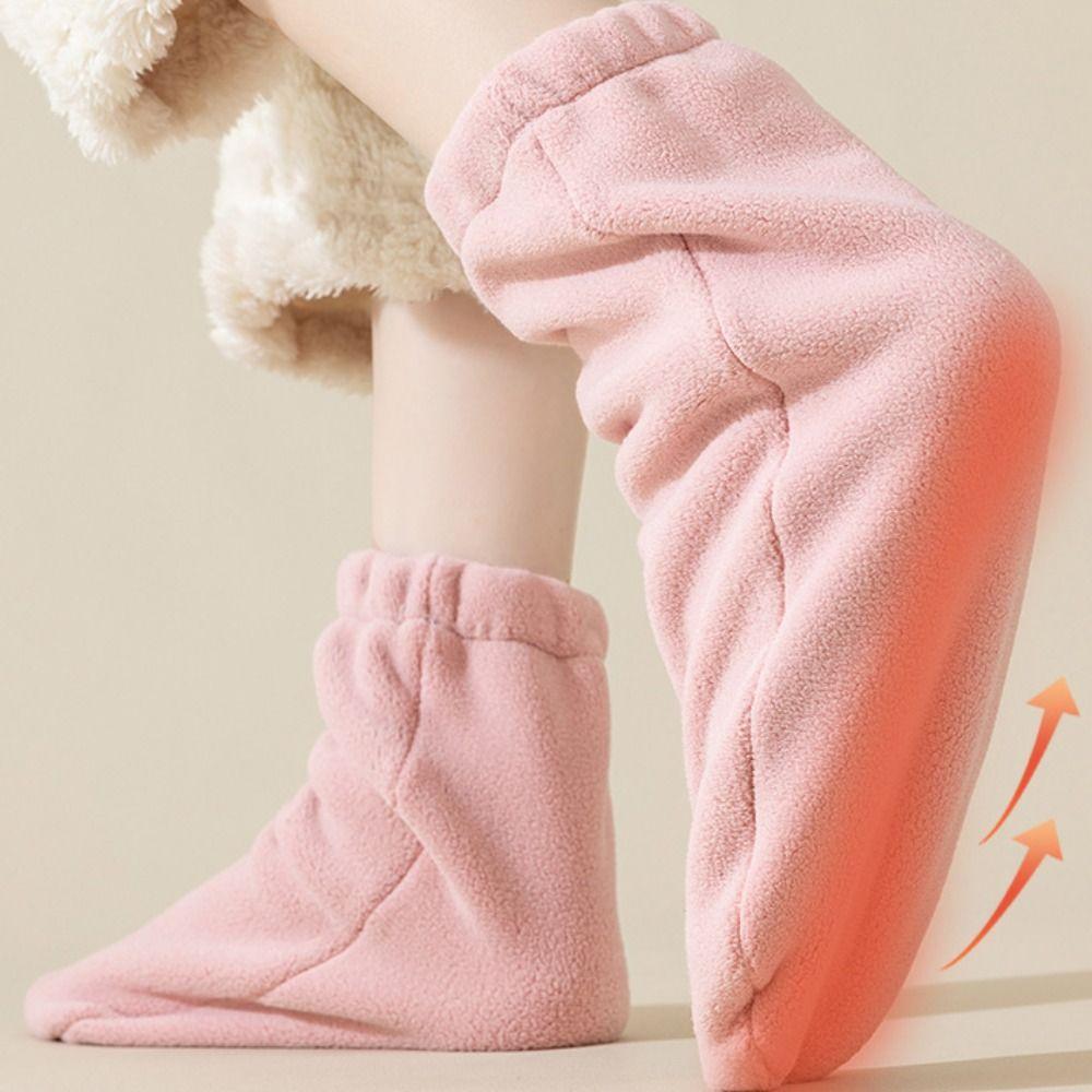 Thicken Foot Protection Loose Socks Warm Sleeping Socks Women Sweet Fleece Sleep Socks Puerpera
