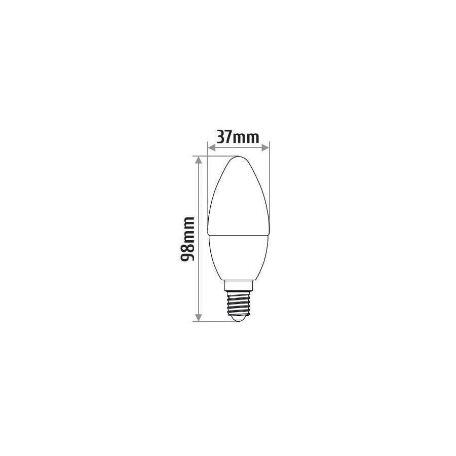 Lampa Led 5W B35 E14 4000K Świeczka 320Lm