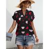 Spring and Summer New Women's Clothing Hot-selling Heart Print Shirt