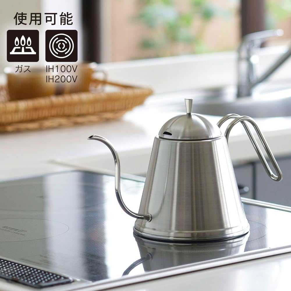 Coffee Tools KOGU Coffee Pot Drip Pot ITTEKI 700ml In Direct Fire IH Compatible Dishwasher Safe Drip Drip Narrow Mouth Easy To Pour with Lid Kettle