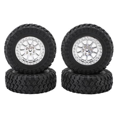 RC Auto Reifen Gummi Robust Fernbedienung Pickup Truck Rad Reifen Ersatz für MN82 Silber