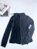 Lulu SLEEK CITY Women's Slim Fit Zipper Cardigan Fitness Jacket with Long Sleeves, Plus Velvet for Yoga.