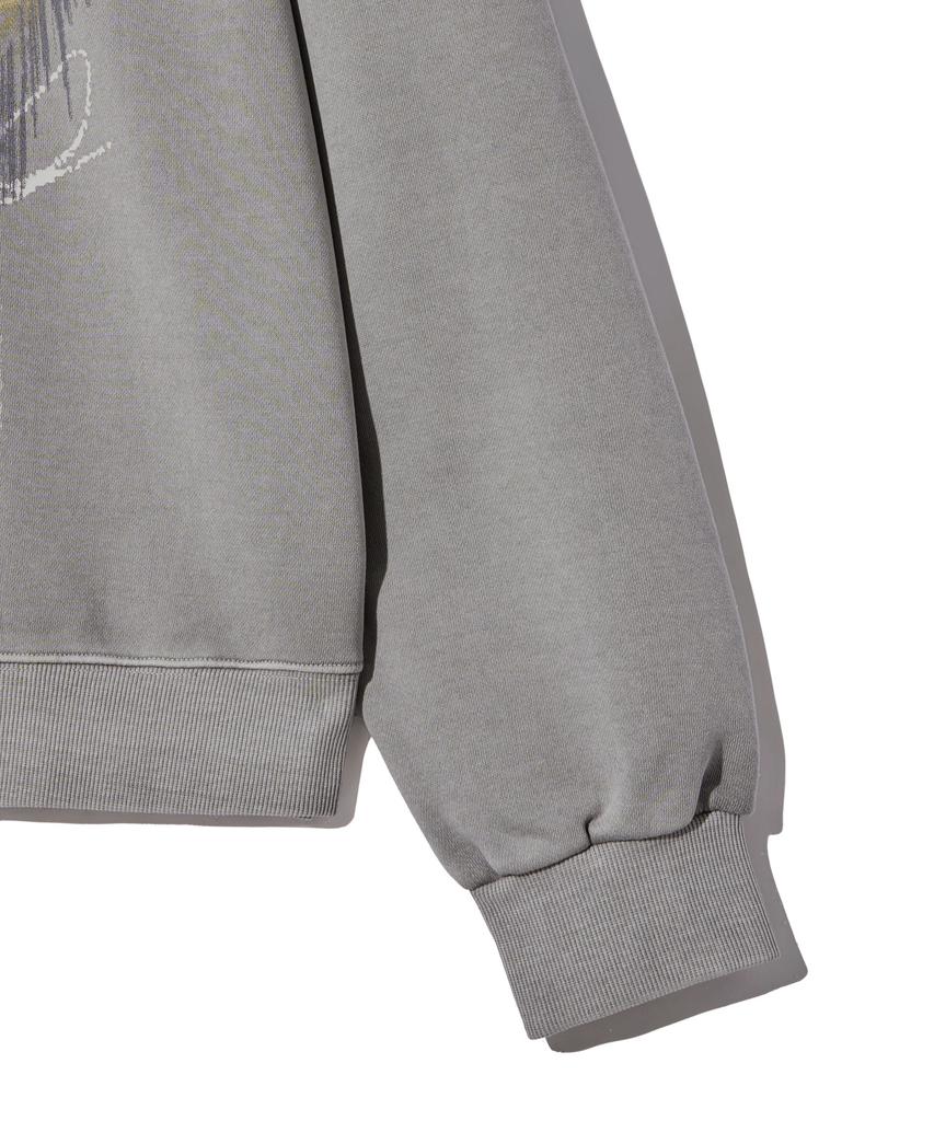 GAKKAI UNIONS Glitch Pigment Sweatshirt Stone Grey