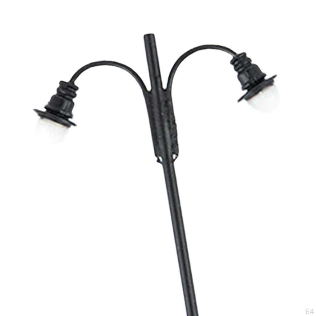 1/87 Mini Street Lantern, Train Post Lamps, Outer Track, Lamppost for Dollhouse Decoration