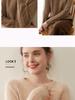 Women's Loose Fit Cashmere Knit Sweater - A/W 2026 Color Dot Pullover