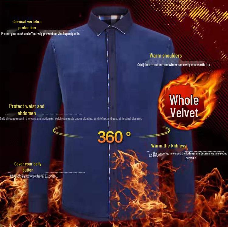 2024 Herren Kariertes Langarm Dickes Warmes Hemd für Herbst und Winter