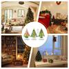 Christmas Tree Statue 3 Pieces 2D Acrylic Winter Holiday Decoration Christmas Tree Desk Ornament For Party Tabletop Mantel Home