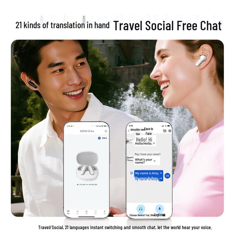 EDIFIER X2 Evo True Wireless Bluetooth Translation Earbuds