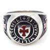 Anello Dominante in Acciaio Titanio Trendy da Uomo Anello ad Anello Scudo Inglese Anello a Croce