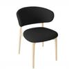 C-Shaped Backrest Chair Cover Elastic Stretch Removable Washable Split Slipcover for Home Dining Wood Chair Decoration