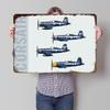 Vought FU Corsair Poster Customized Vintage Metal Signs Wall Art Retro Tin Plaque for Decoration Bedroom Wand Deko Custom Plate