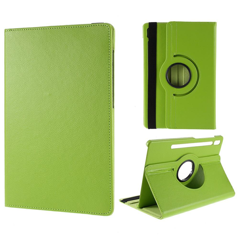 For Samsung Galaxy Tab S10 FE+ Case Rotating Stand PU Leather + PC Tablet Cover with Elastic Band