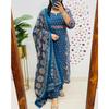Indian Women Designer Party Wear Top Tunic Kurti Pant Dupatta Salwar Kameez Set SC-2332