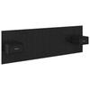 Headboard with Cabinets 3 Piece Set Black Oak Effect Wood Based Material