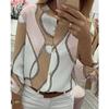 2019 Autumn/Winter Women's Chain Print Long Sleeve Turn-Down Collar Shirt