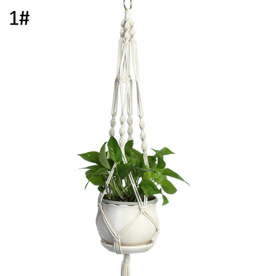 Ručně vyráběné Macrame Závěs na květináče Síťový košík na lano Domácí zahrada Výzdoba dvora