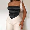 Black Brown Corset Top Sexy Cute Spaghetti Strap Crop Tops Fashion High Street Summer Women Top 90s Y2k Aesthetic Camisoles
