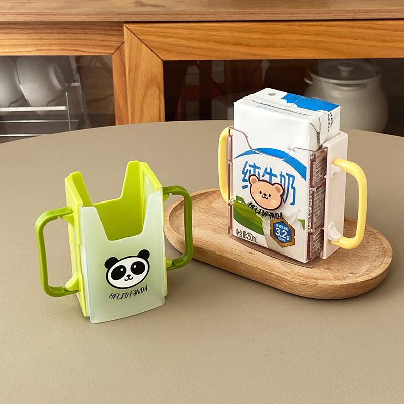 Portable Children'S Milk Cup Holder Durable With Handles Anti-Overflow Cup Holders Milk Accessories Milk Cup