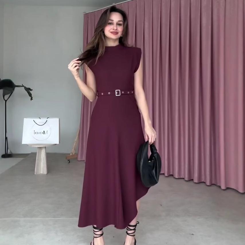 2025 Slimming Sleeveless Long French Dress – Elegant Summer Style