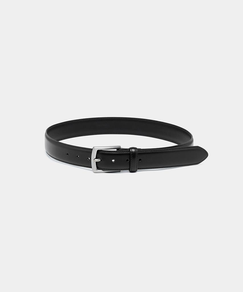 LEFTSEOUL Men'S Cow Leather Square Belt [Black]
