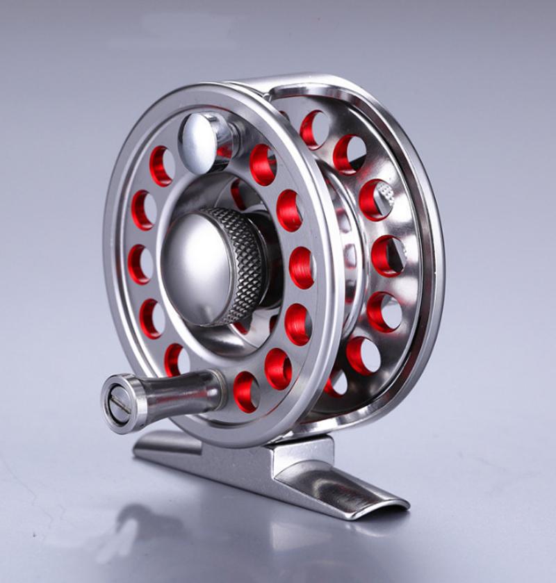 Fly Fishing Reel 3/4 5/6 WT Interchangeable Large Arbor Alloy Aluminum for Fly Fishing Reel Wheel Accessories 40-Silver-Red серебряный
