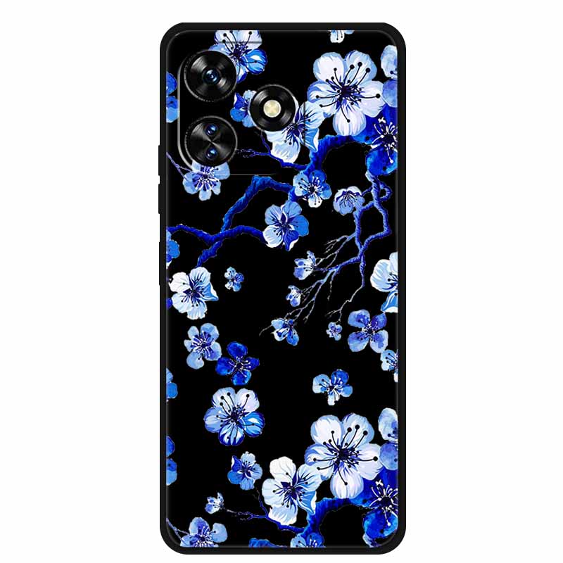 Funda For Oukitel C51 Case Cute Cartoon Cat Black Silicone Soft Phone Case For Oukitel C51 Back Cover Cases C 51 Coque 6.8" Capa