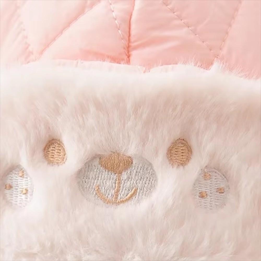 Windproof Cartoon Bear Baby Hat Plush Trendy Baby Beanie Cap Cute Earmuffs Toddler Cap  Gifts