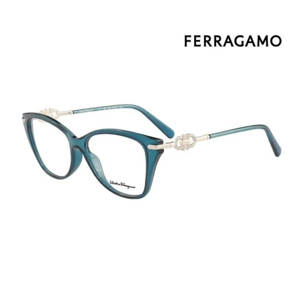 [Salvatore Ferragamo] Eyeglass Frames SF2937R 432 Cat-eye Horn-rimmed Glasses for Women SF2937R 432_I [54]