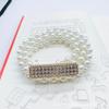 Mei Women's Pearl Waist Chain - Perfect for Dresses, Summer Casual Style, Rhinestone Embellished, Elastic Waistband